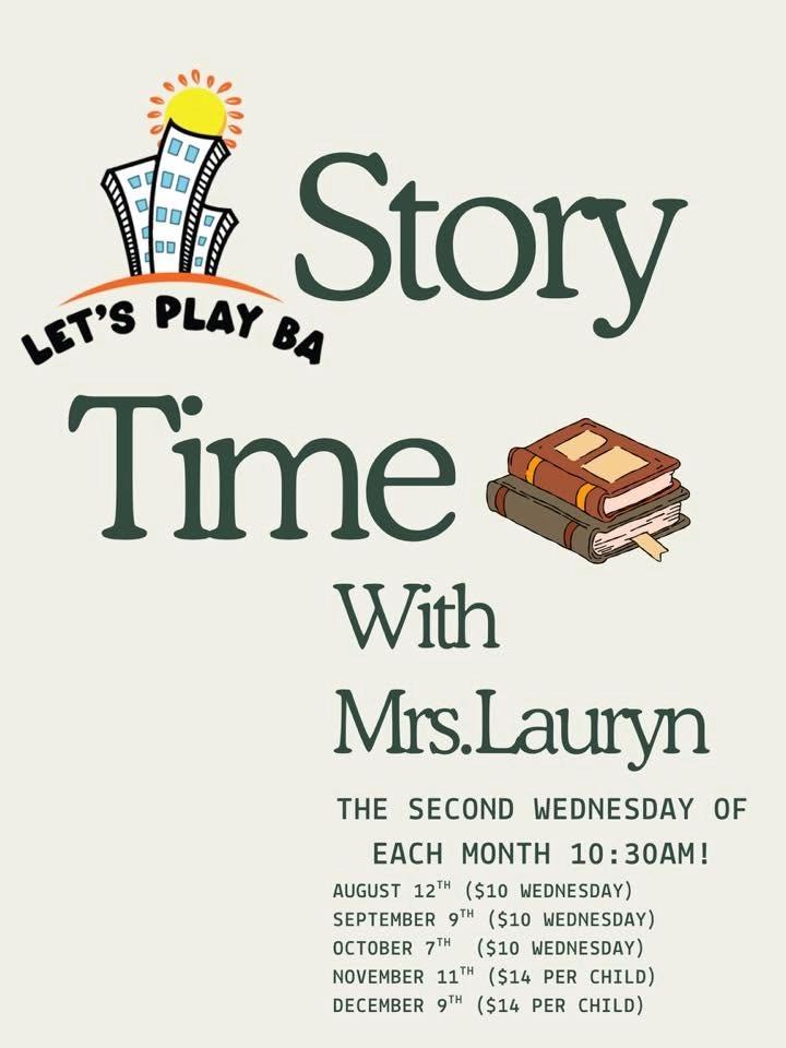 📚✨ Story Time at Let’s Play BA with Mrs.Lauryn!✨📚