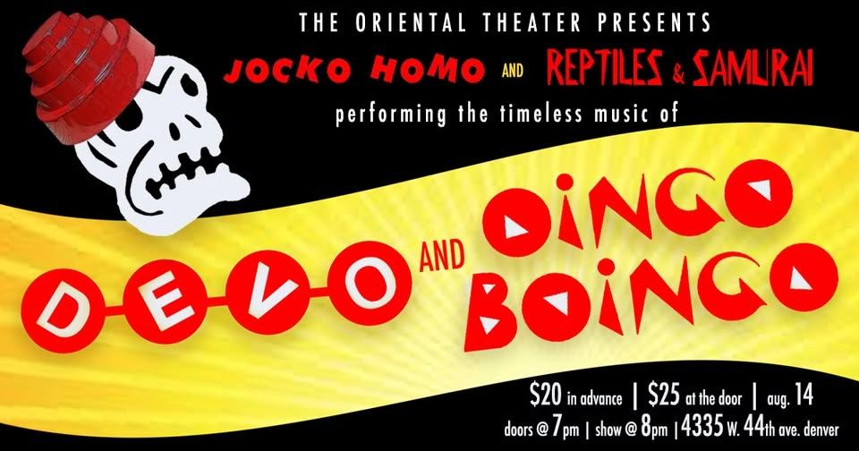 Tributes to Oingo Boingo & DEVO with Reptiles & Samurai and Jocko Homo