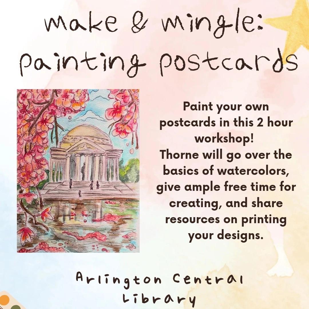 Make & Mingle: Watercolor Postcards Workshop