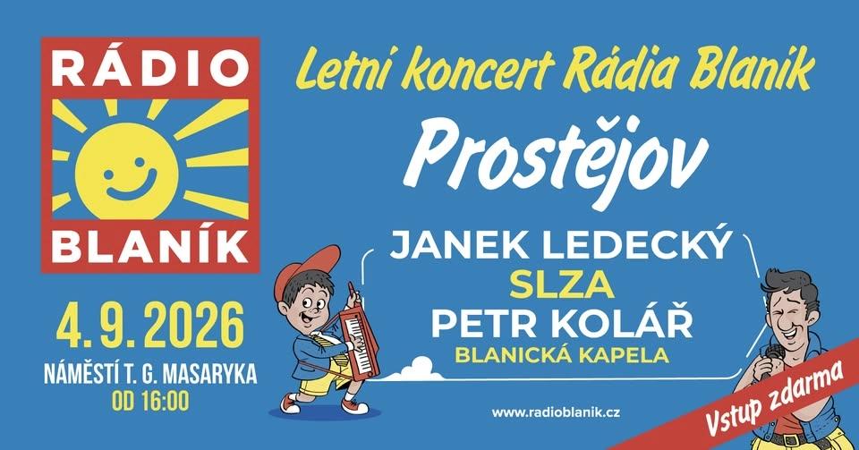 Letní koncert Rádia Blaník v Prostějově