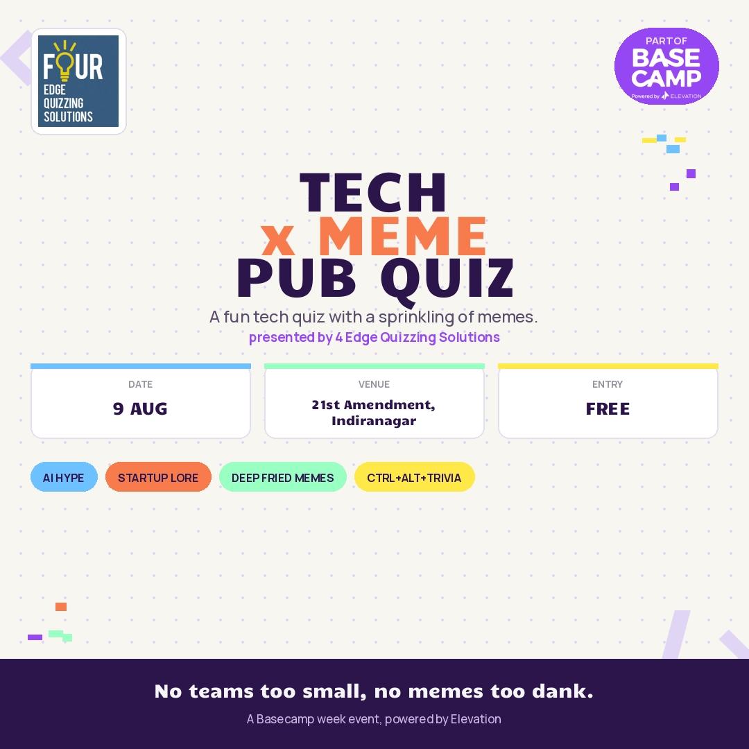 4 Edge Presents Tech x Meme Pub Quiz