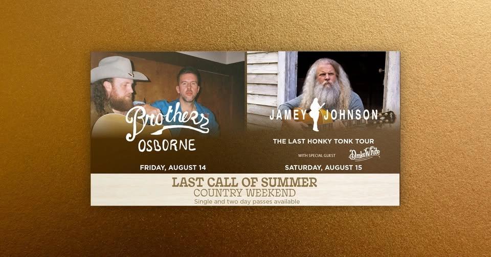 Brothers Osborne, Jamey Johnson - Traveling Truebadour Tour with special guest Drake White