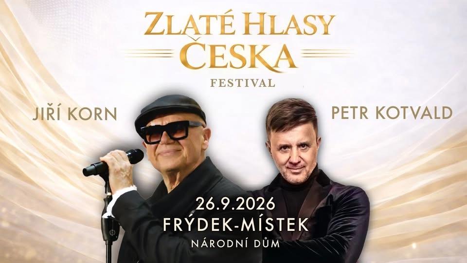 Zlaté Hlasy Česka – Jiří Korn & Petr Kotvald | Národní dům Frýdek-Místek | 26.9.2026