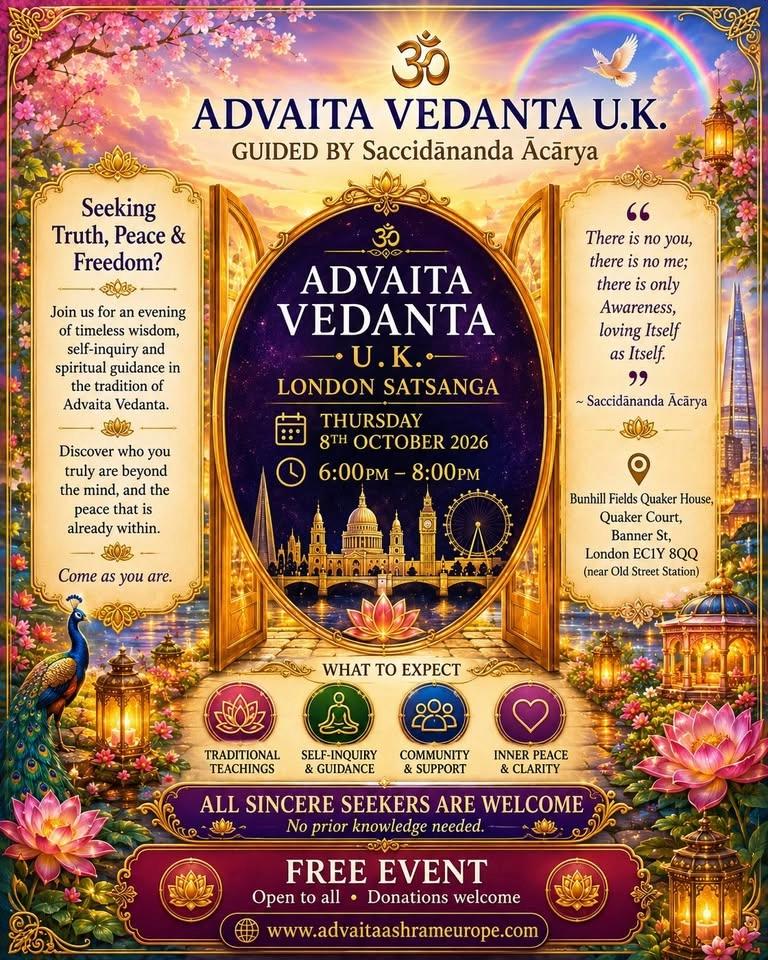 Advaita Vedānta UK - London Satsanga with Saccidananda Acarya