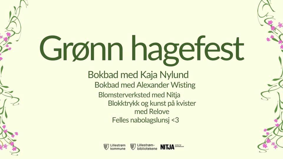 Grønn hagefest med bokbad og verksted