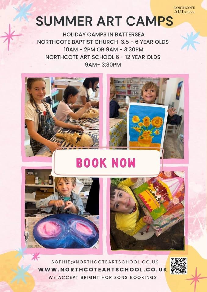 Summer Holidays Arts & Crafts Camps on Northcote Road for 3-6yrs and 6-12yr olds