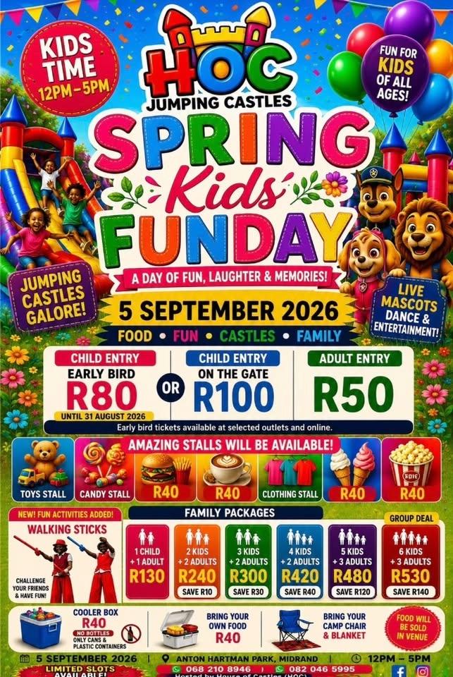 H.O.C Midrand Kids Fun Spring Festival Pop Up......