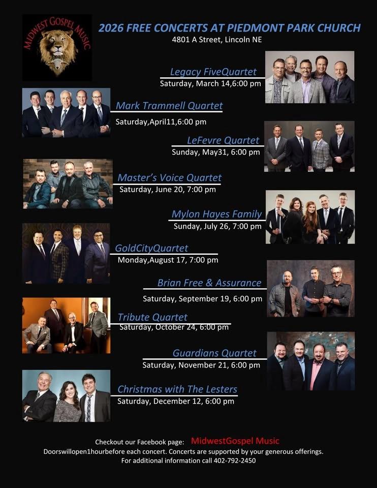 2026 FREE Concerts at Piedmont Park Church