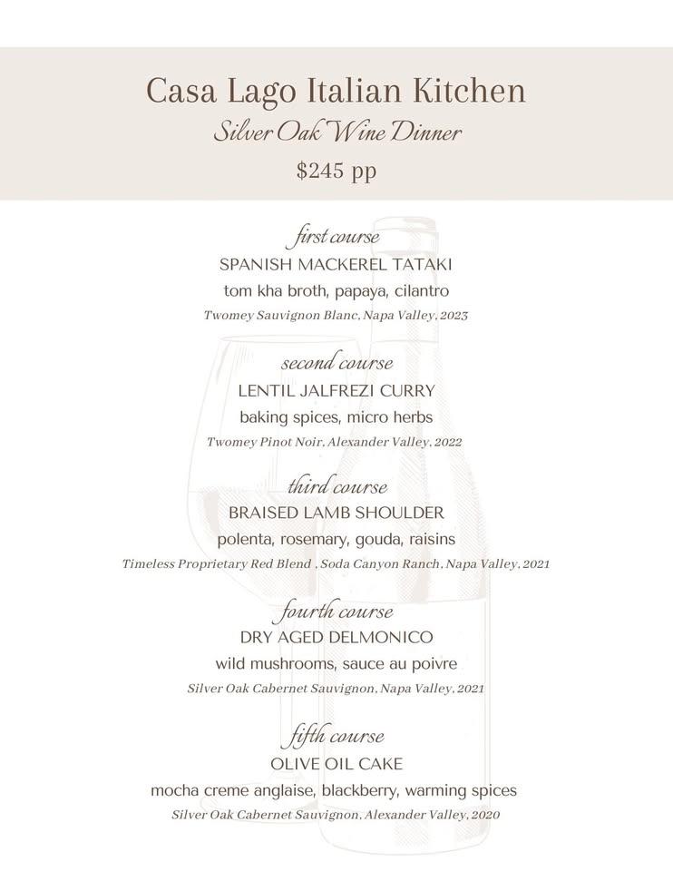 Silver Oak Wine Dinner