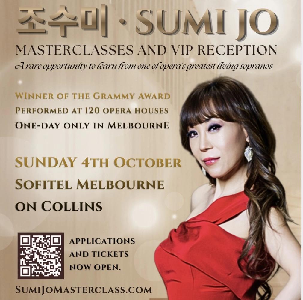 Grammy Award Winning Korean Soprano Sumi Jo : Melbourne Masterclass and Reception