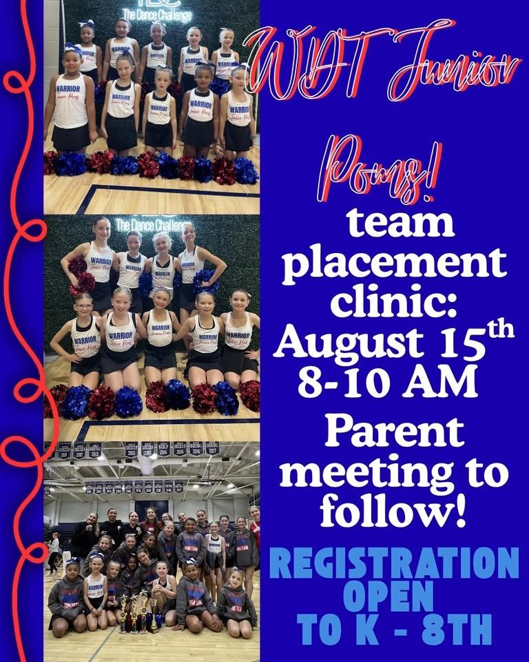 WDT Junior Poms Team Placement Clinic