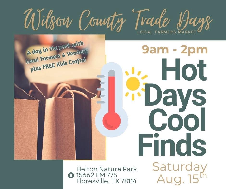 😎☀️LOCAL MARKET - Hot Days, Cool Finds☀️😎 August 15th 9am to 2pm