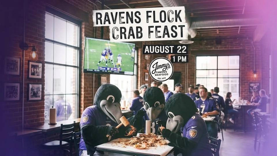 Ravens Flock Crab Feast