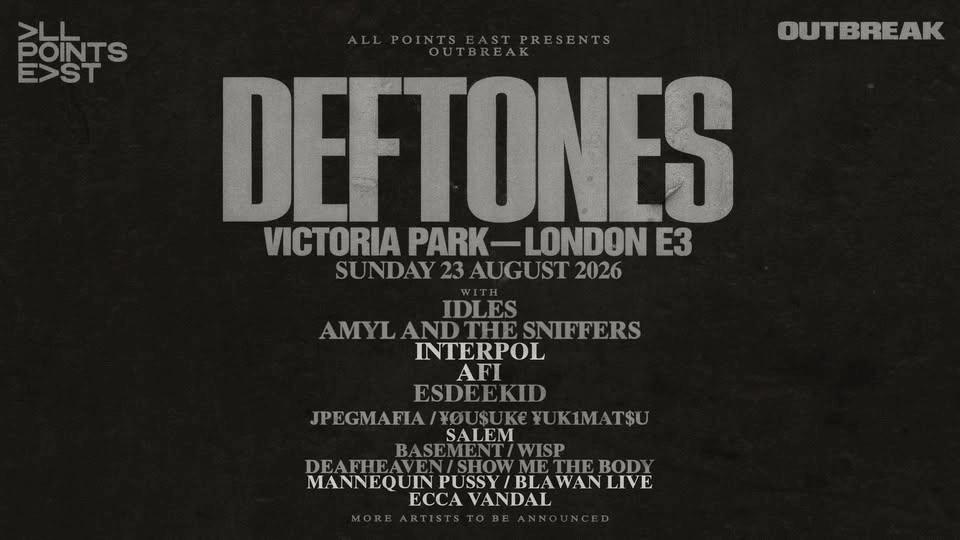 Deftones headlines All Points East presents Outbreak