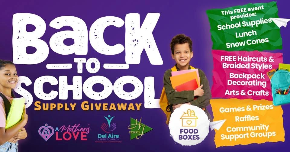 FREE Back-to-School Supply Giveaway & Family Fun Day!