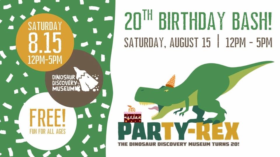 ParTy-Rex The Dinosaur Discovery Museum Turns 20