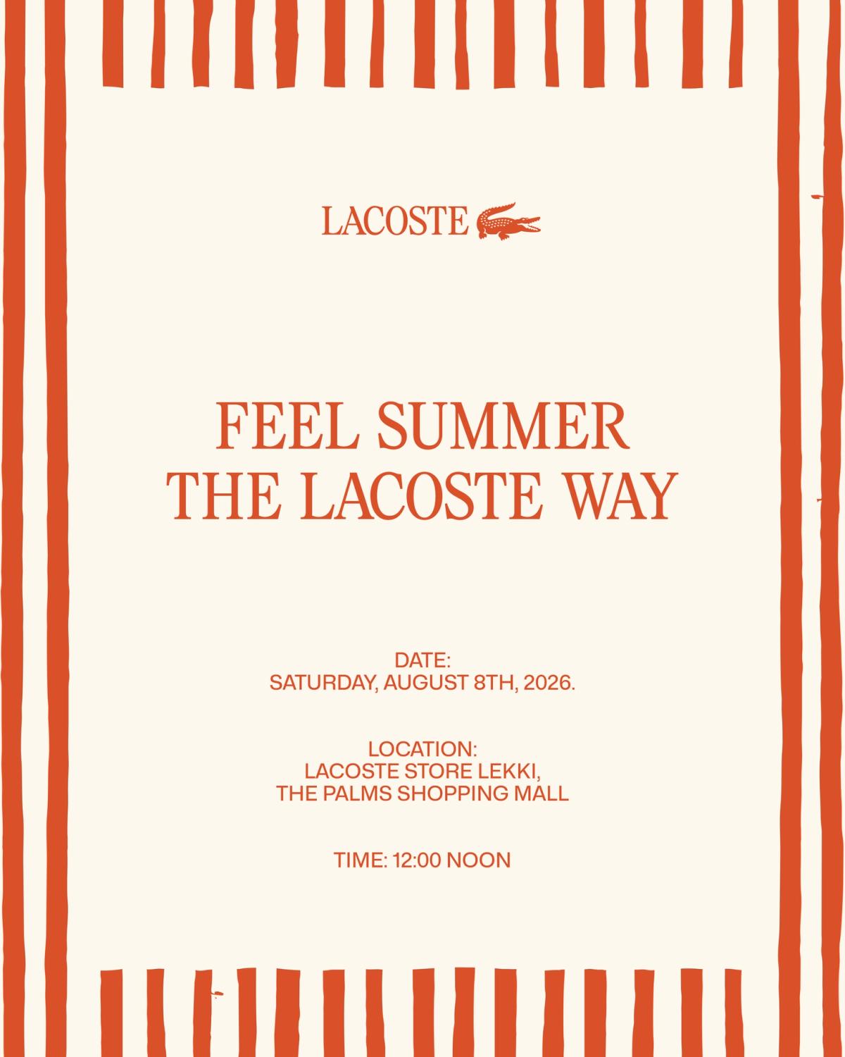 Lacoste Summer Party Lekki