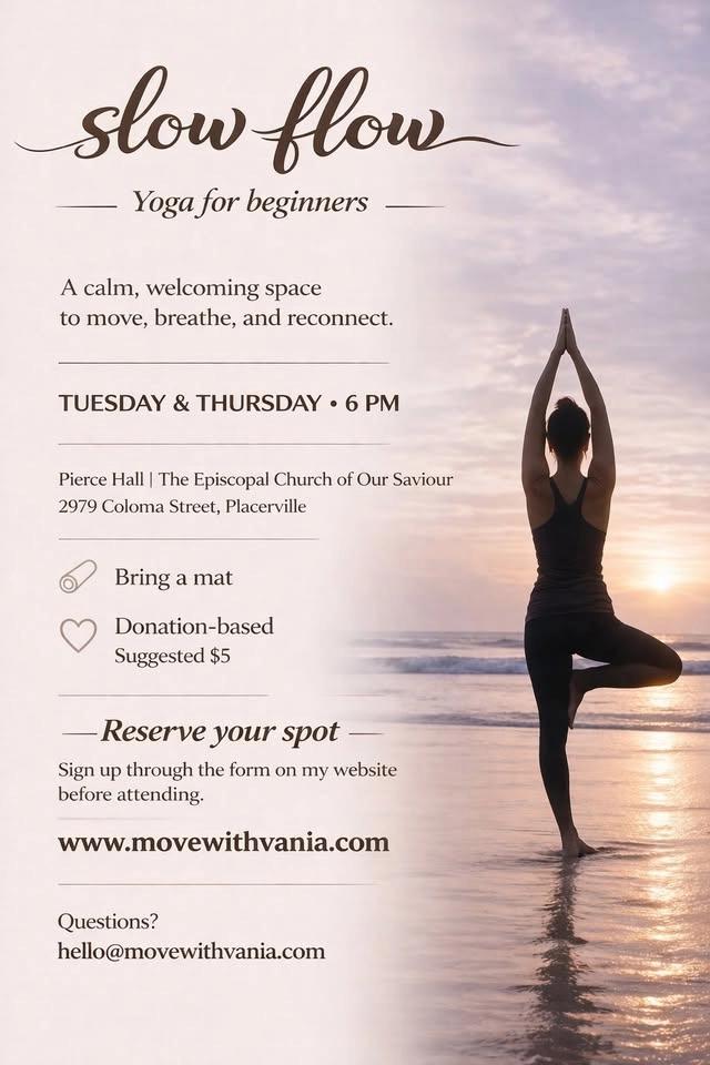 Slow Flow - Tuesday and Thursday 6 PM