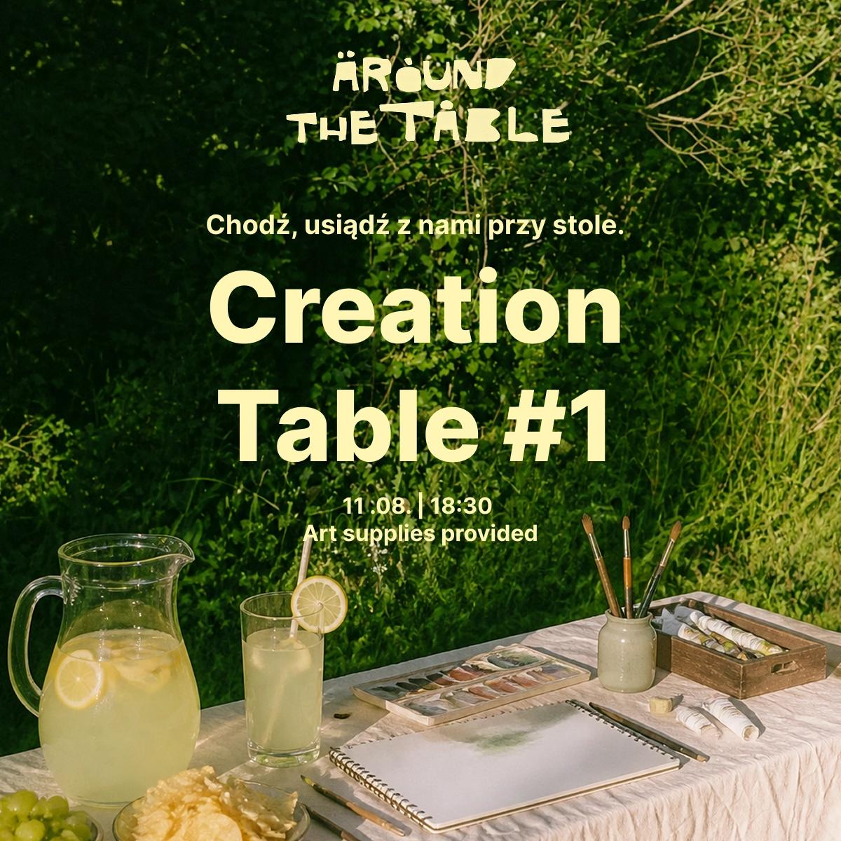 Creation Table #1: Social Gathering Around The Table | Create. Connect. Slow Down.