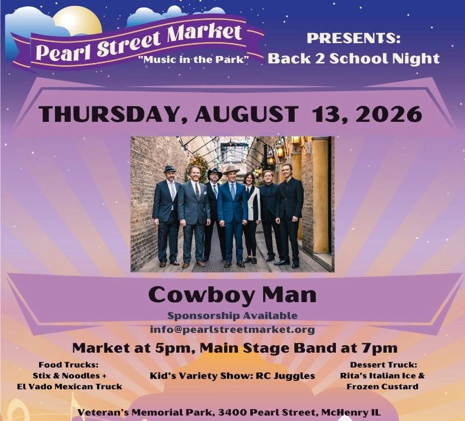 Pearl Street Market + Music in the Park - August 13th