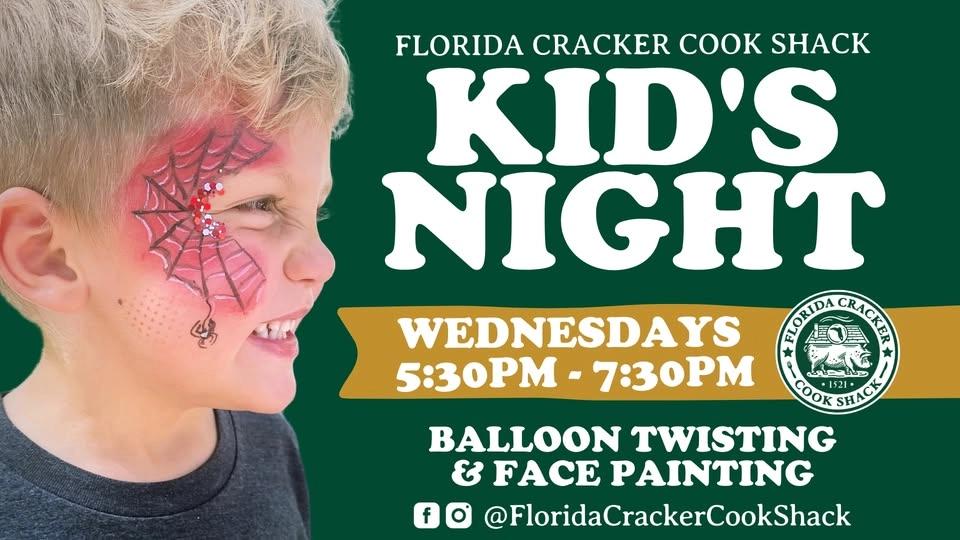 Kid's Night at Florida Cracker Cook Shack