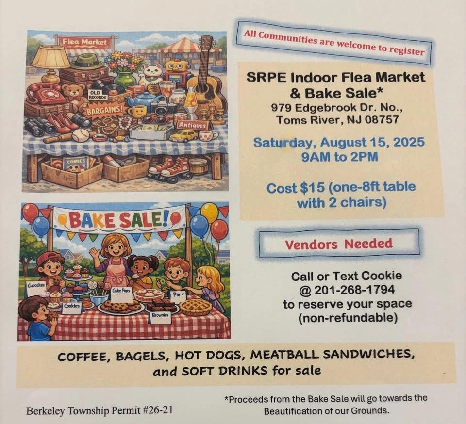 SRPE Indoor Flea Market & Bake Sale