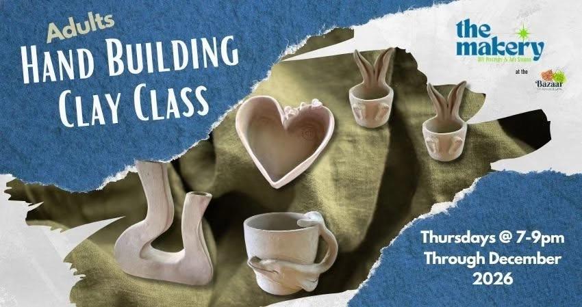 Adult Hand-Building Pottery Clay Class