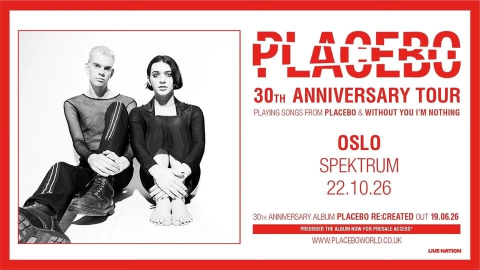 Placebo - 30th Anniversary Tour / Oslo Spektrum / Pres. av Live Nation