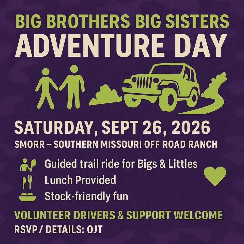π Big Brothers Big Sisters Adventure Day β Saturday, September 26, 2026 @ SMORR