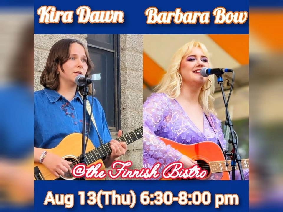 Kira Dawn, Barbara Bow featured at the Bistro Showcase