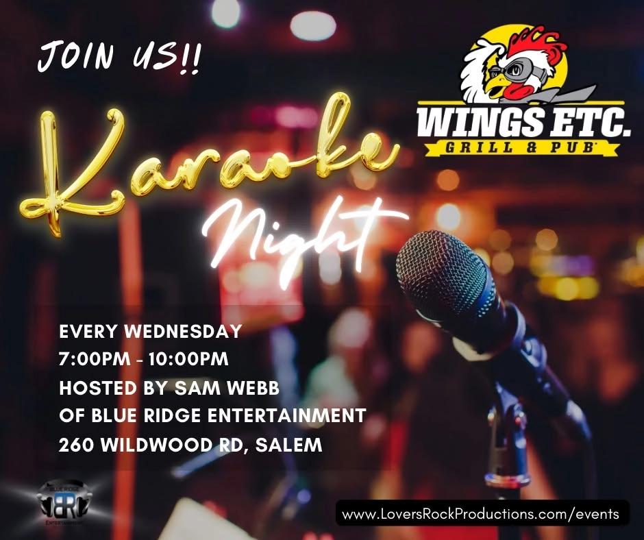 Karaoke Night at Wings Etc Salem!!