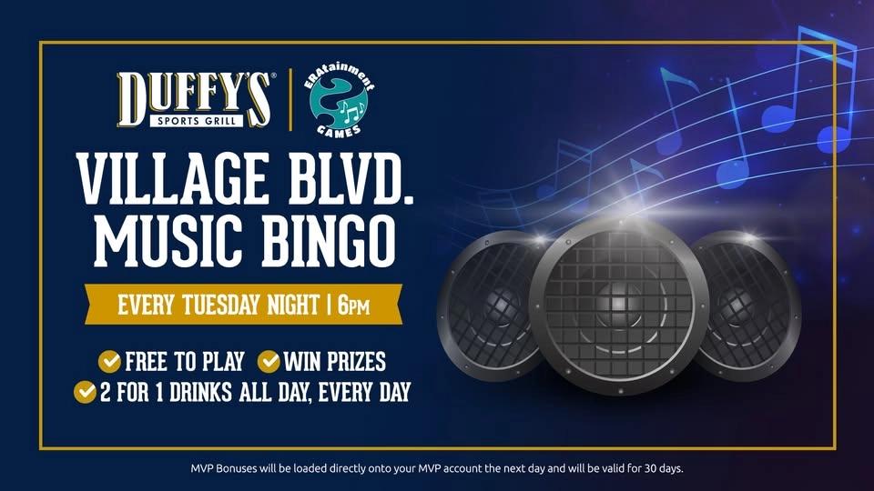 Music Bingo at Duffy's of Village Blvd.