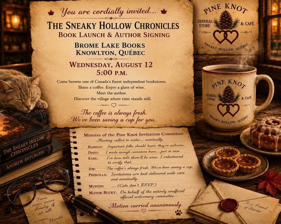 The Sneaky Hollow Chronicles - Where Time Stands Still - Book Launch at Brome Lake Books!