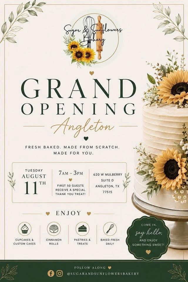 Sugar & Sunflowers Grand Opening!