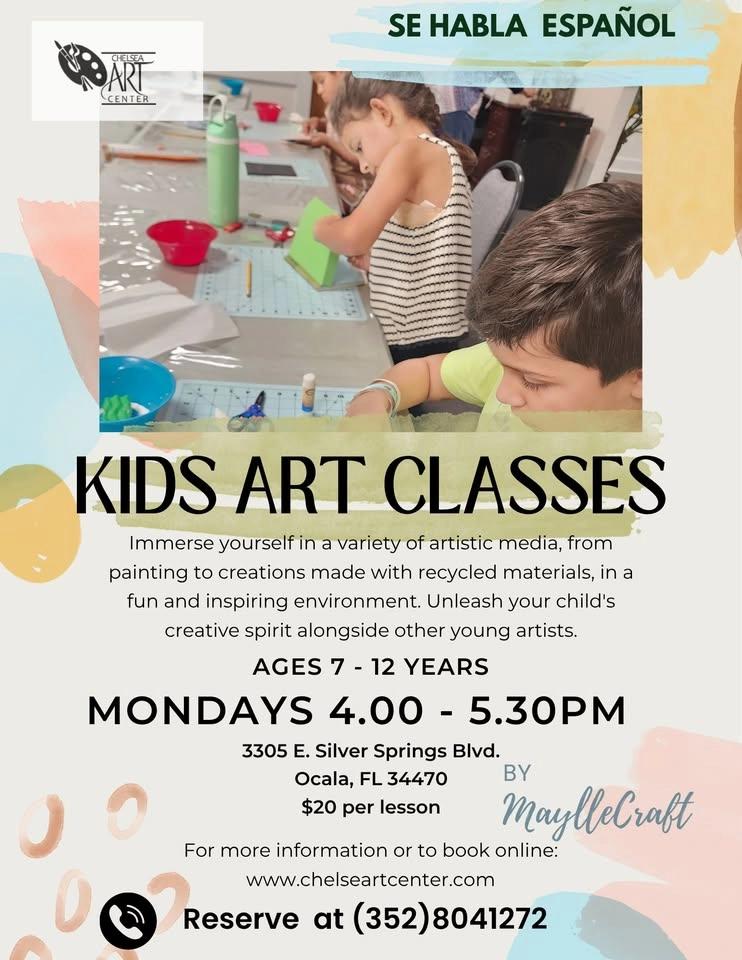 Kids Art & Craft Classes -MONDAYS. Age 7-12