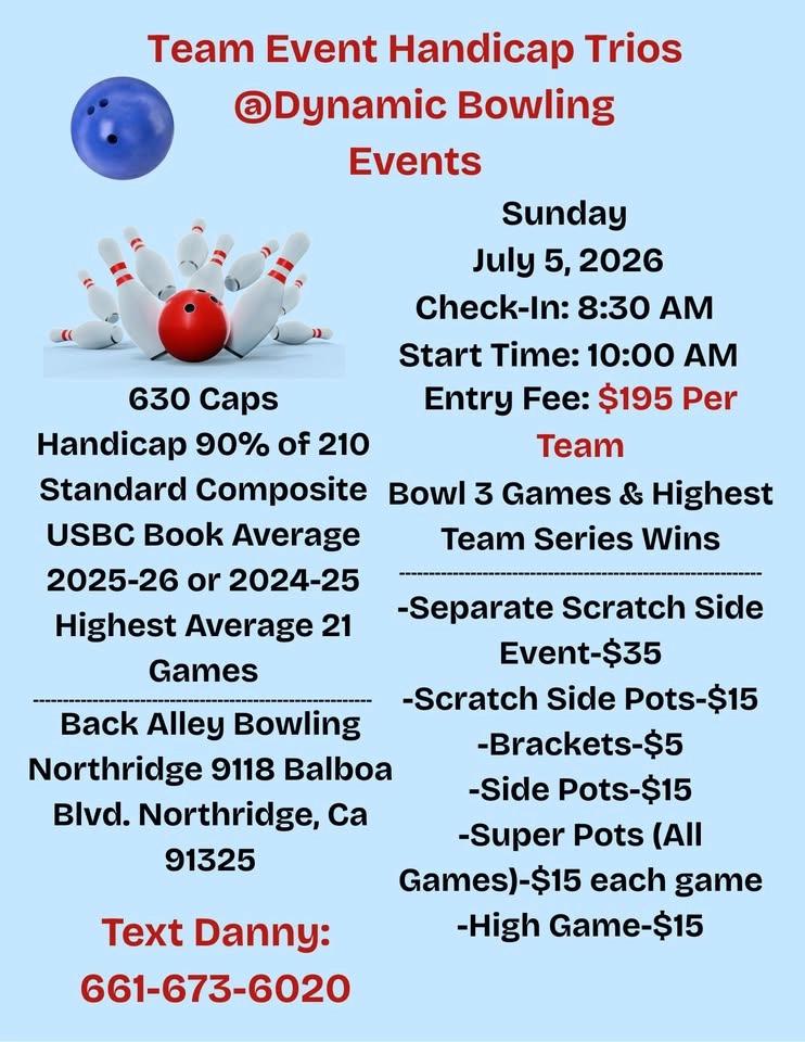 Handicap Trios 630-Any Combo
