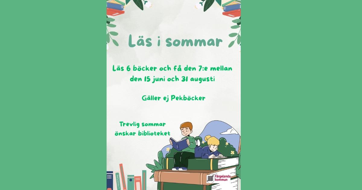 Läs i sommar på Färgelanda bibliotek