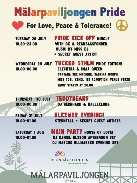 Mälarpaviljongen Pride: Main Party – House of Love